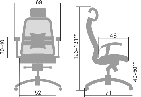 Эргономичное кресло SAMURAI S-3.04 Темно-коричневый