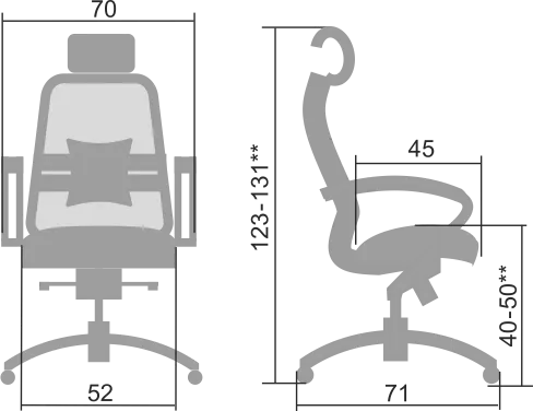 Эргономичное кресло SAMURAI S-2.04 MPES Черный