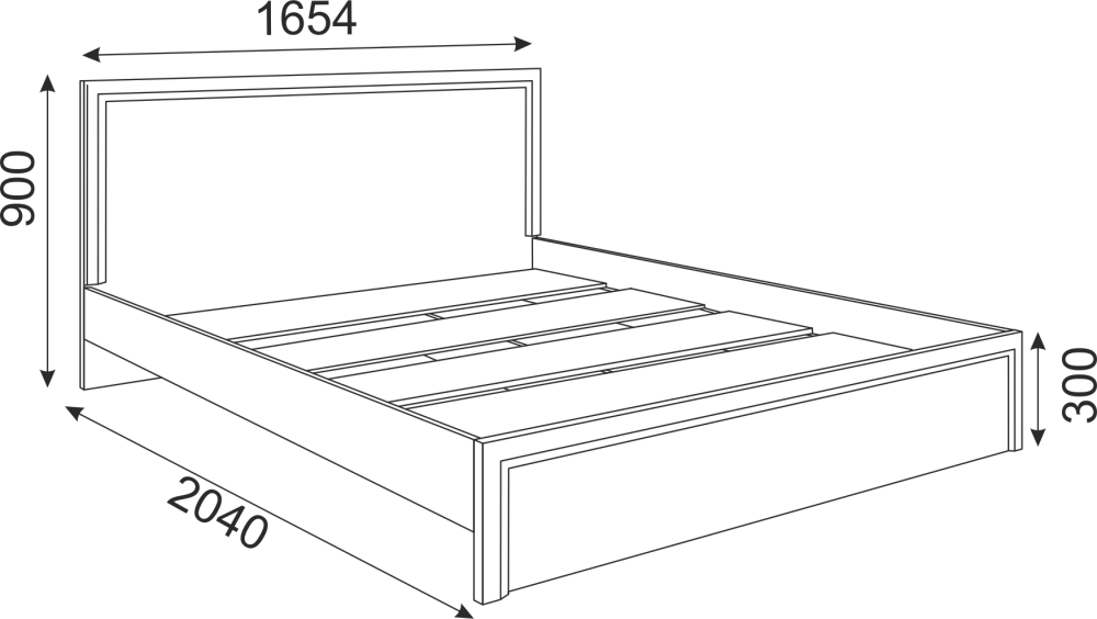 Кровать стандарт с настилом Беатрис 160 см М6