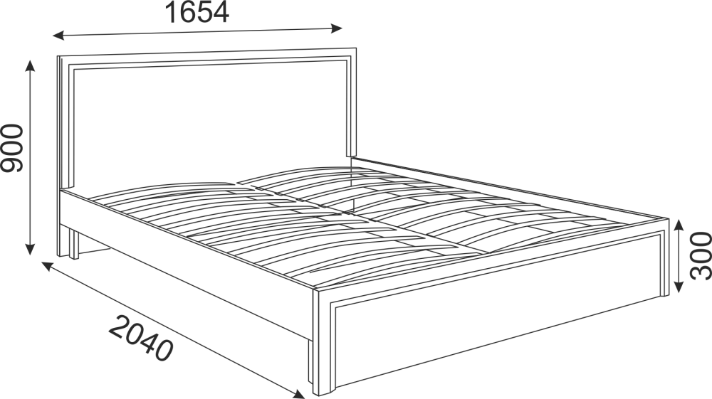 Кровать стандарт с ортопедическим основанием Беатрис Орех М7