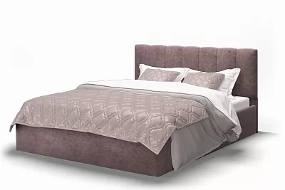 Двуспальная кровать Элен 160 см ROCK 12 серо-фиолетовый МЛК