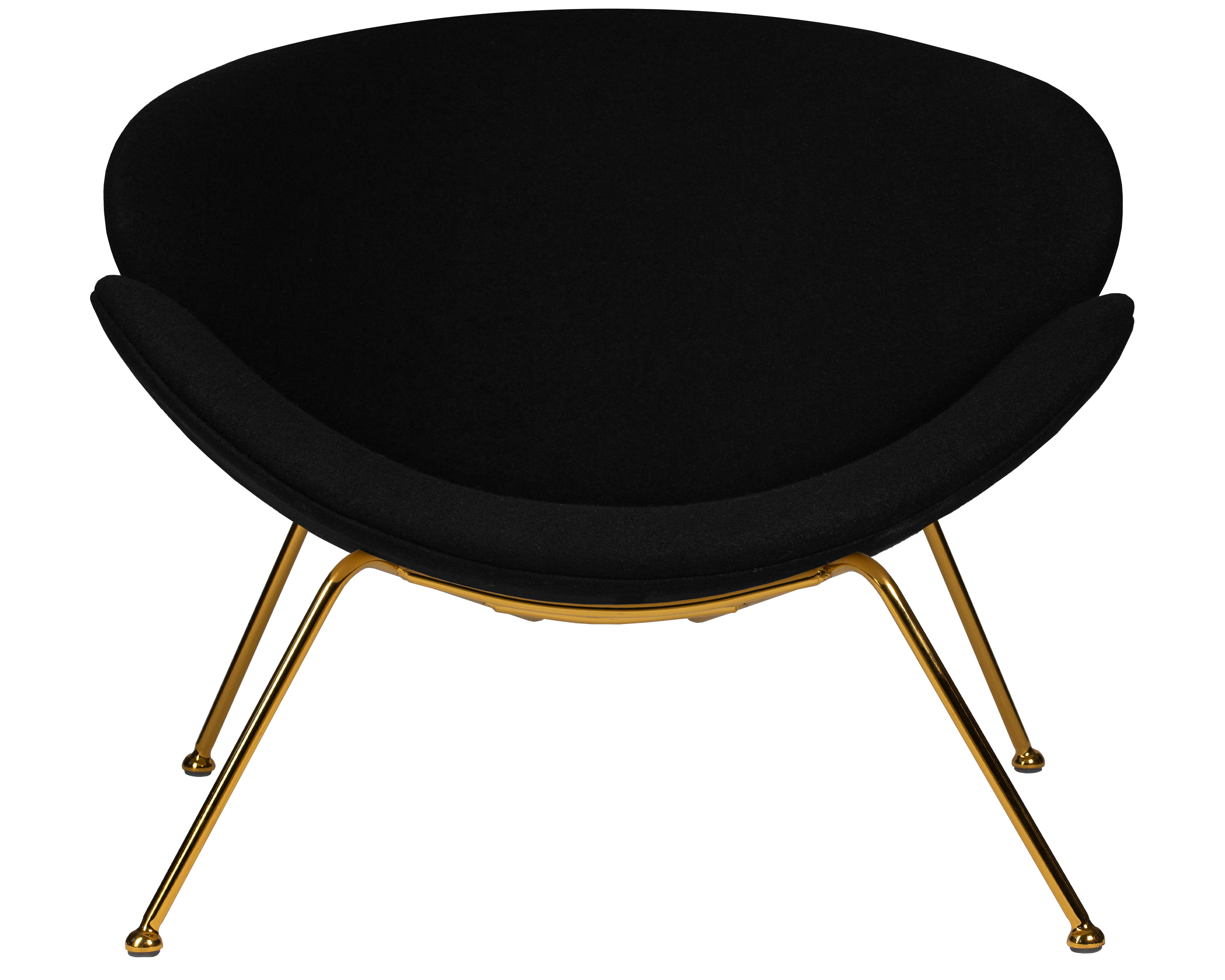 Кресло дизайнерское DOBRIN EMILY черный ткань AF9, золотое основание