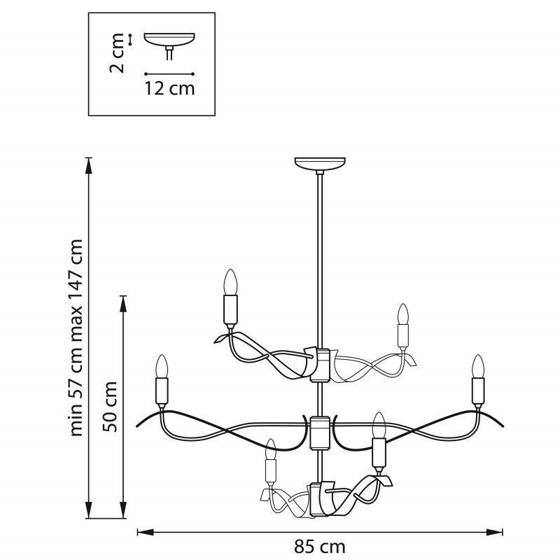 Люстра на штанге Lightstar RAGNO 733267