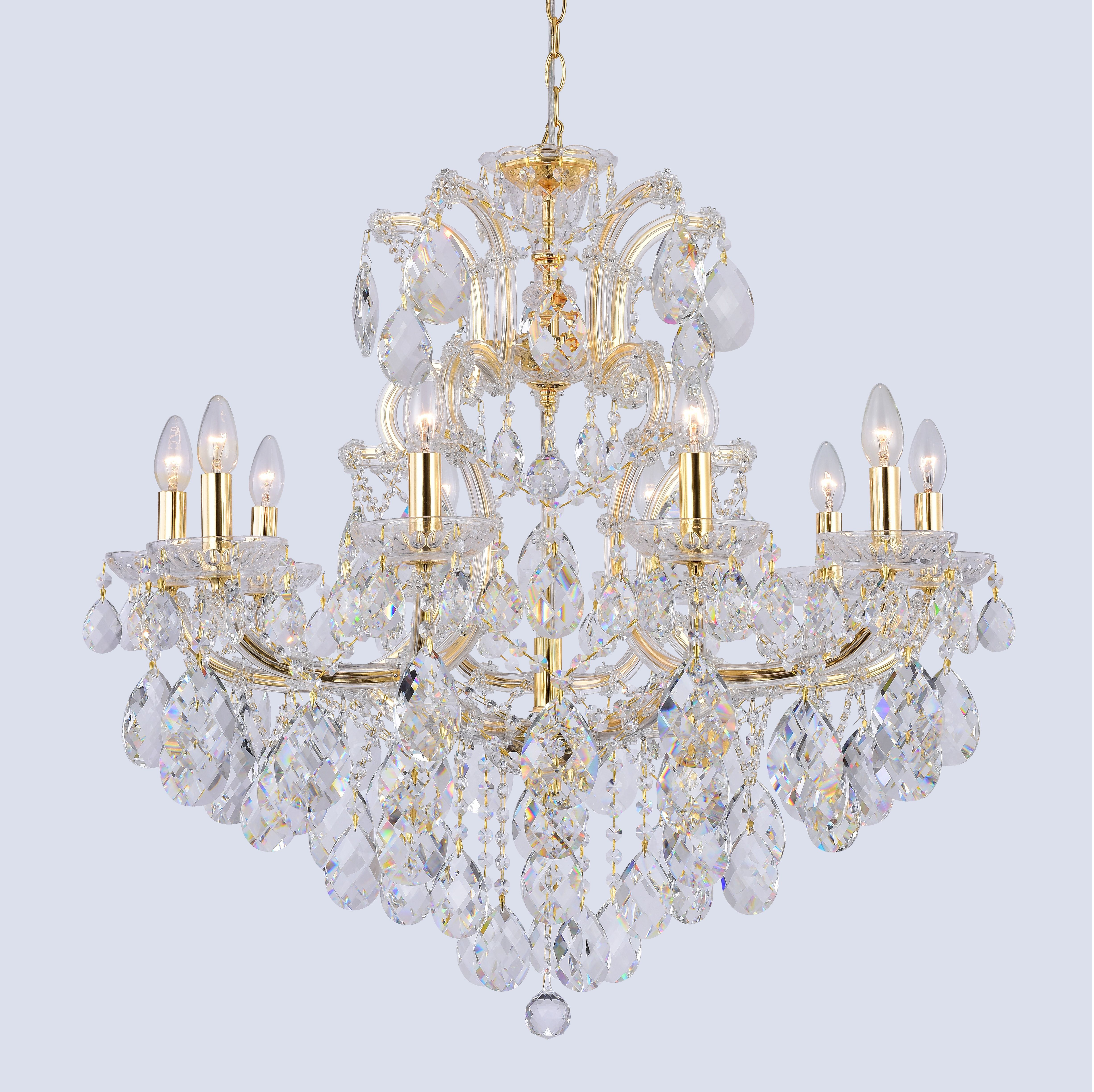 Люстра Crystal Lux ISABEL SP11 GOLD/TRANSPARENT