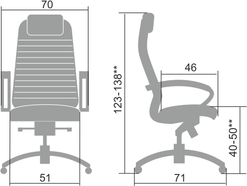 Кресло для руководителя SAMURAI KL-1.04 MPES Черный