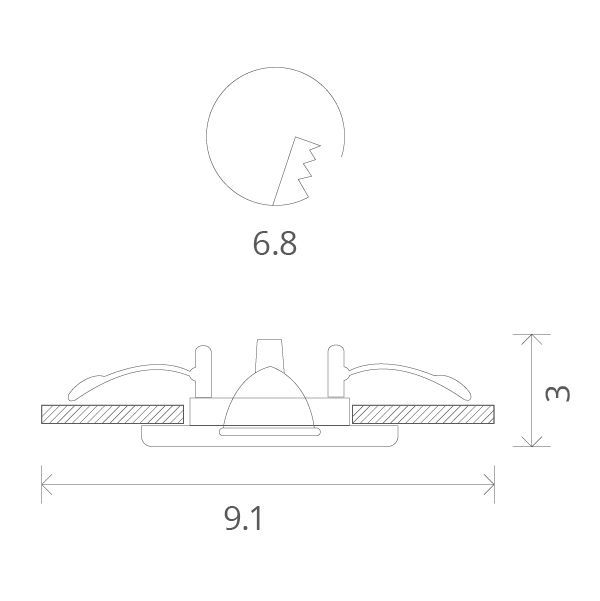 Точечный встраиваемый светильник Arte Lamp AQUA A2024PL-1SS