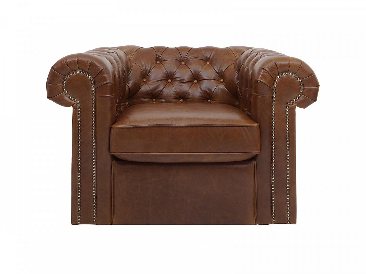 Кресло Chesterfield (натуральная кожа) коричневый 333912
