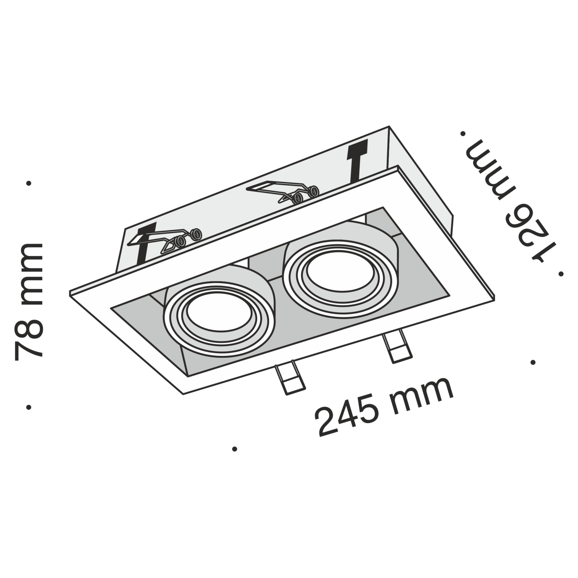 Точечный встраиваемый светильник Maytoni Technical Metal Modern DL008-2-02-B