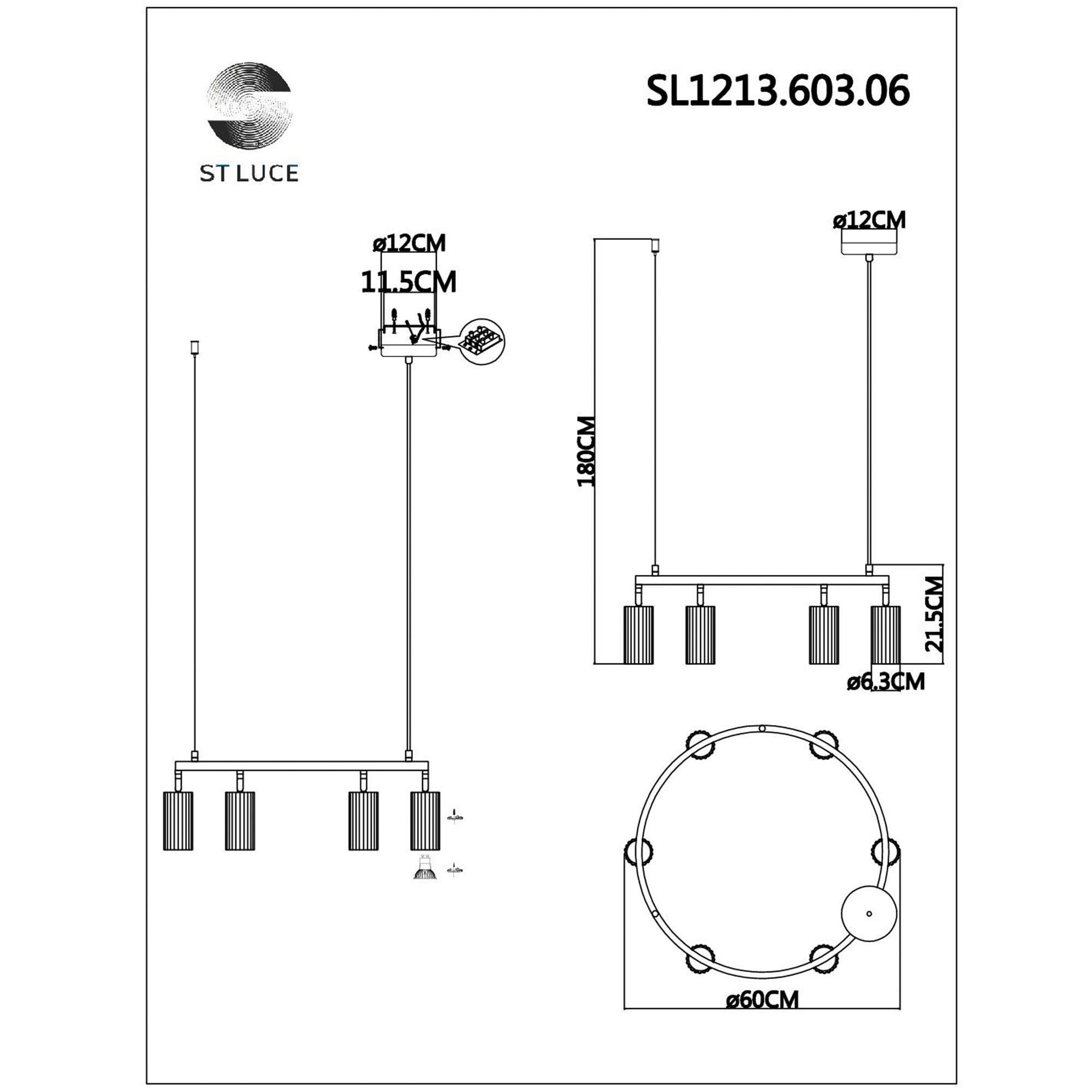 Подвесная люстра ST LUCE KENDO SL1213.603.06