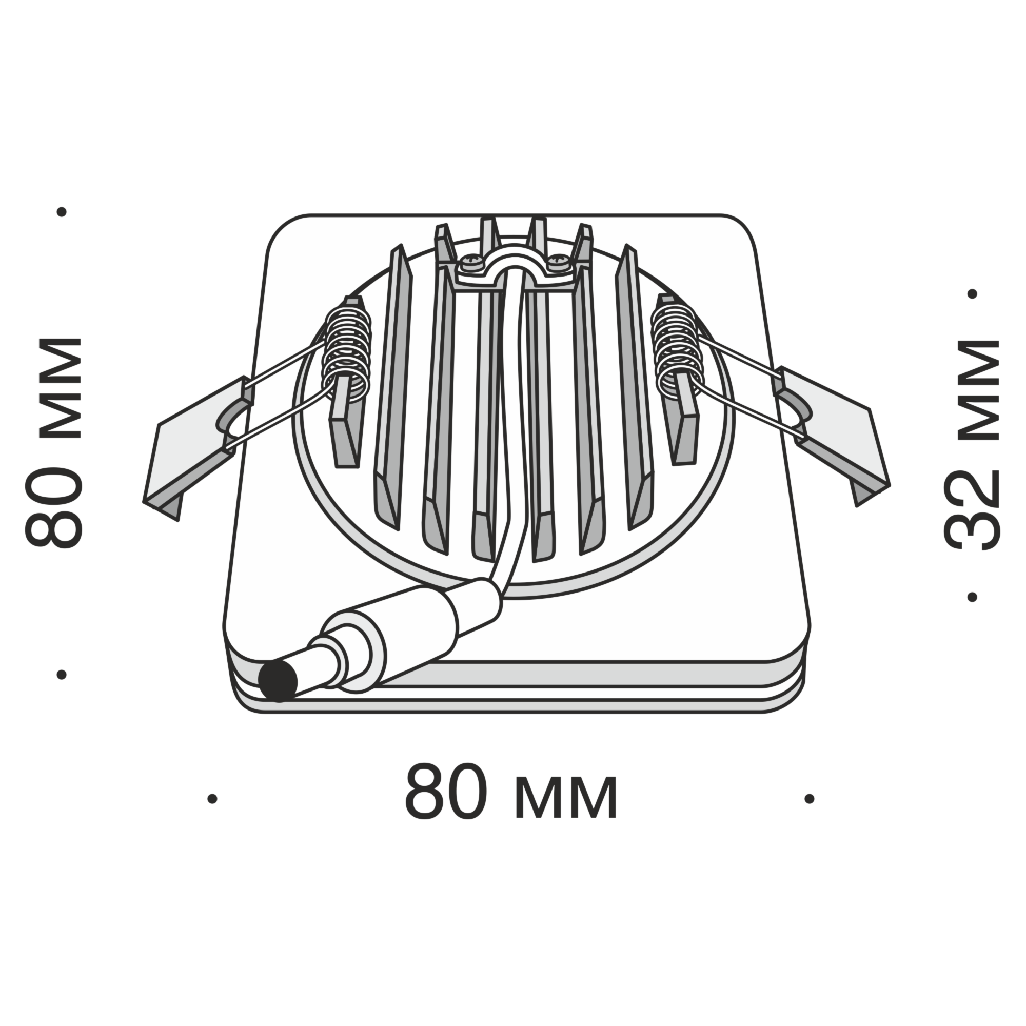 Точечный встраиваемый светильник Maytoni Technical Phanton DL303-L7W4K