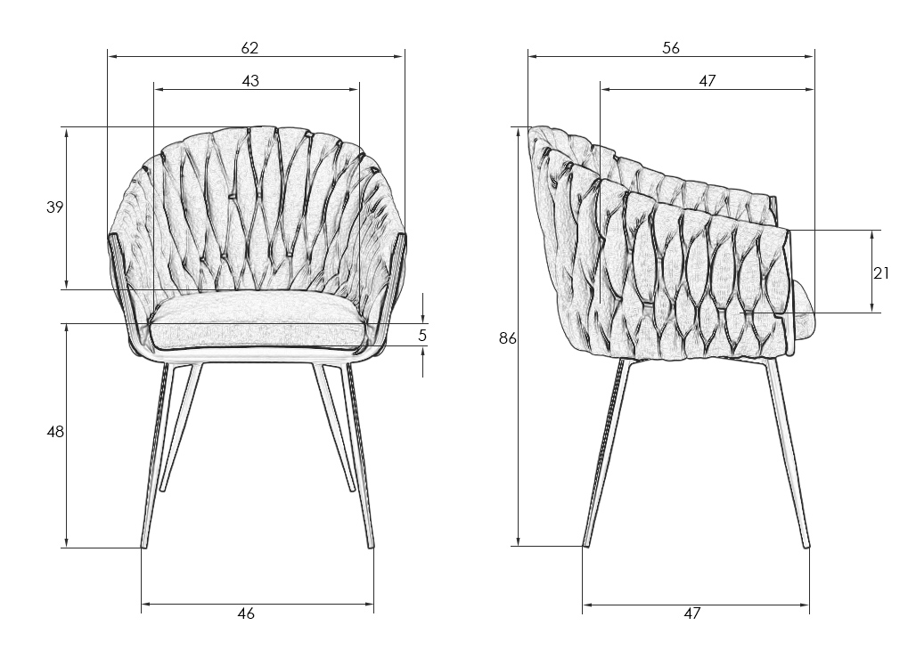 Стул-кресло DOBRIN MATILDA коричневая ткань LAR 275-3
