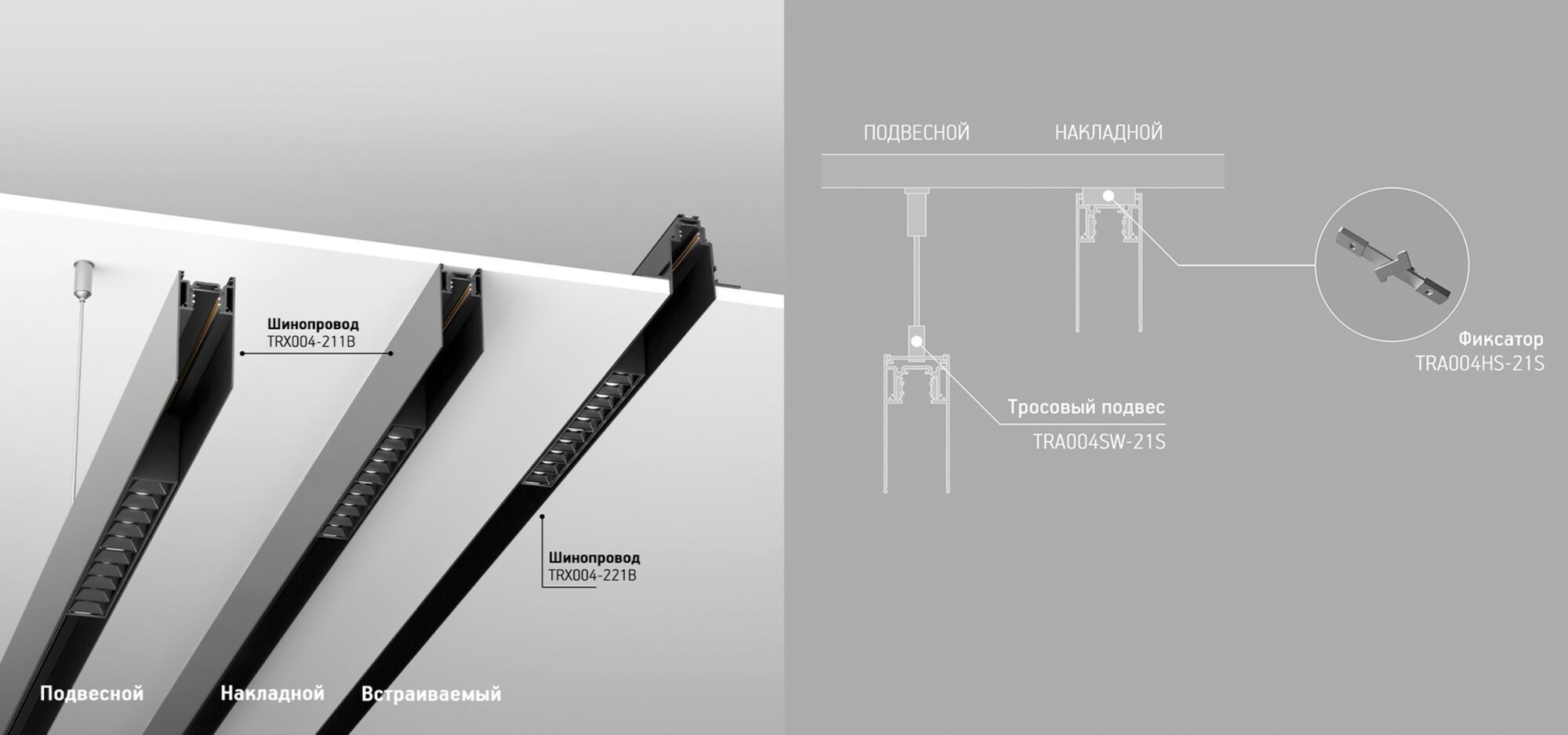 Шинопровод магнитный Maytoni Technical Busbar trunkings TRX004-221B