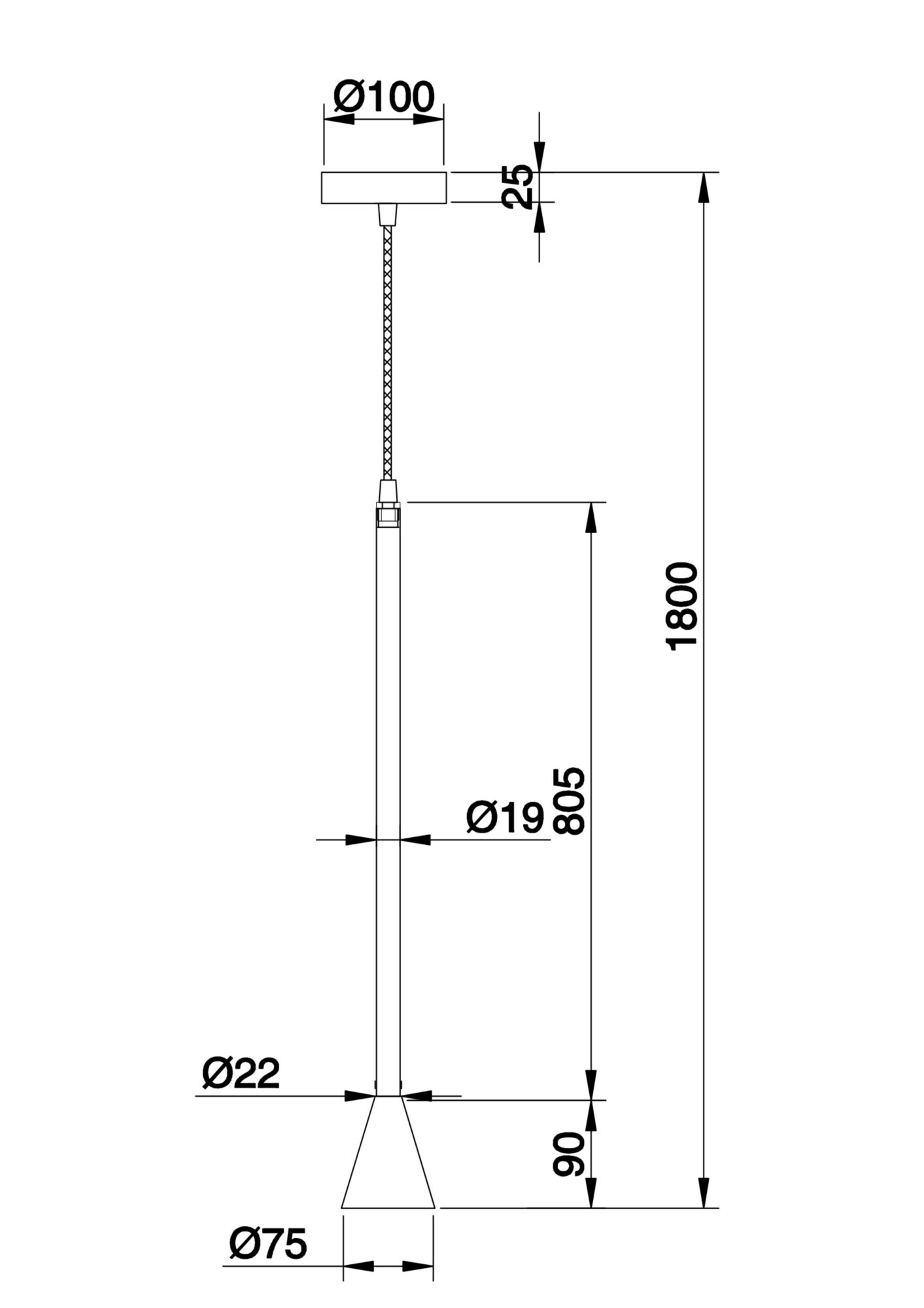 Подвесной светильник Maytoni Technical Arrow P064PL-01W