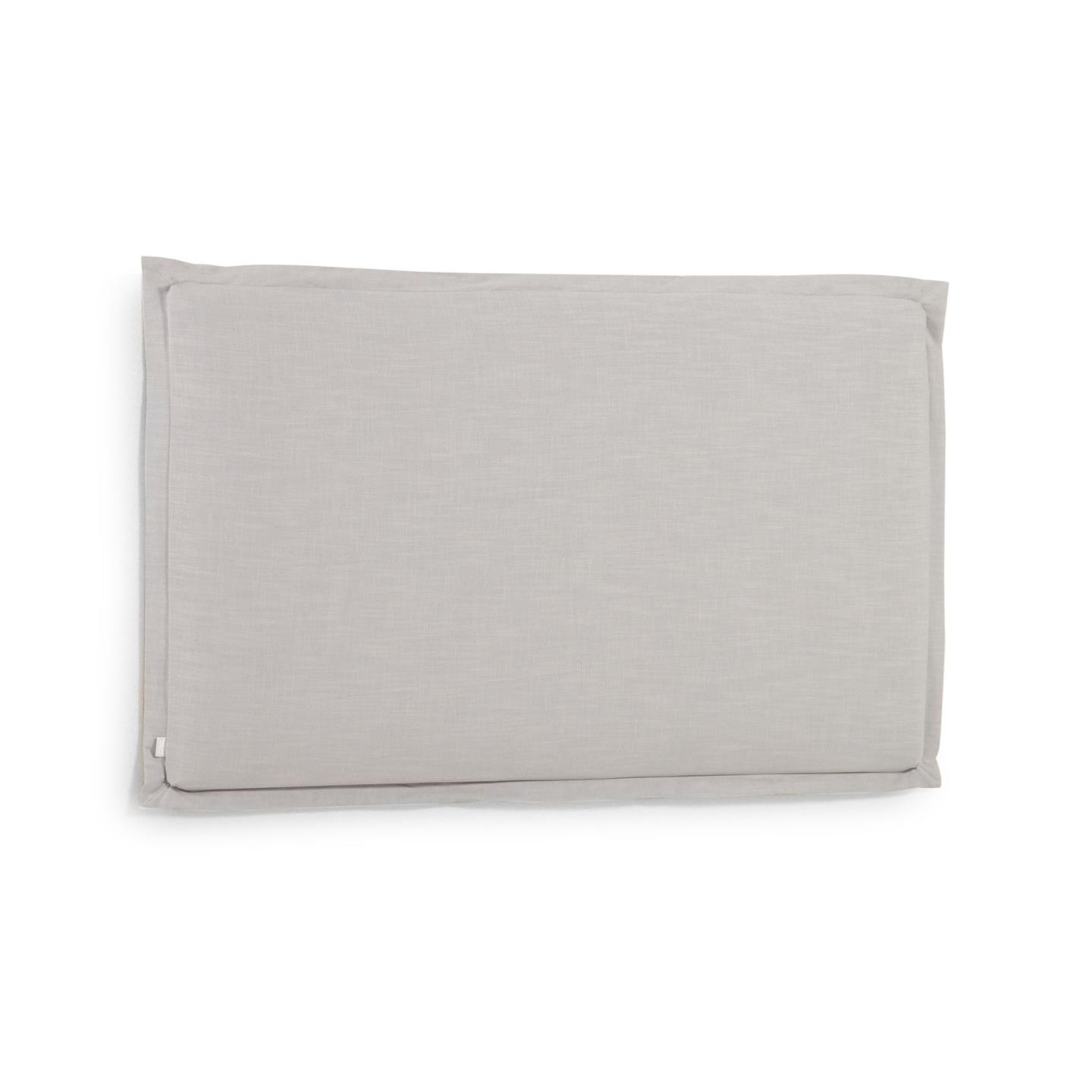 Изголовье La Forma Tanit из льняной ткани серого цветасо съемным чехлом 186 x 106 см