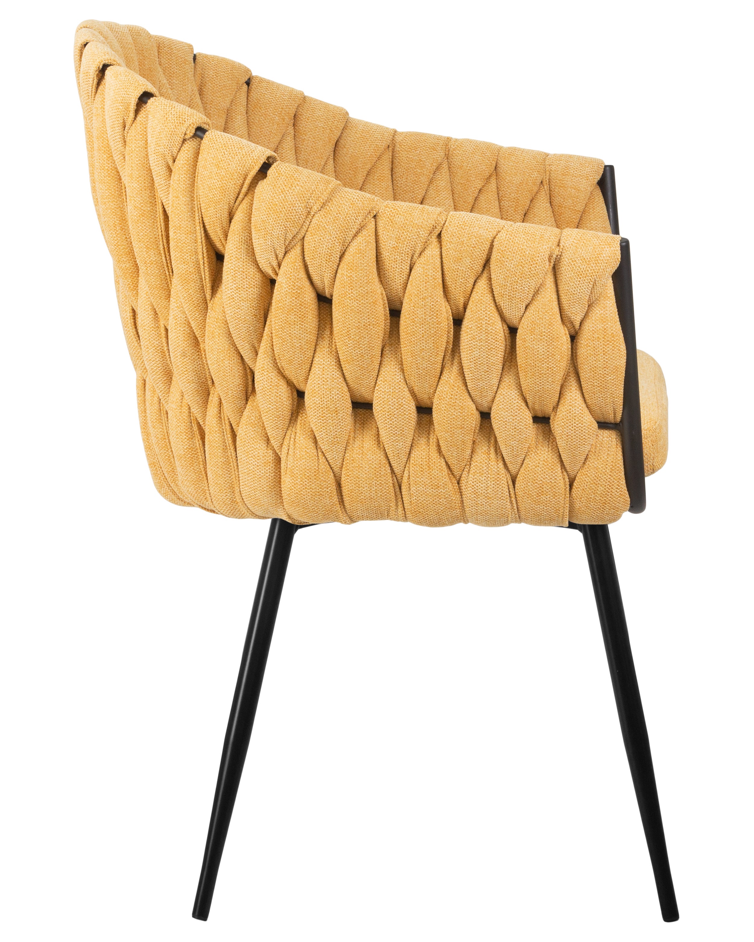 Стул-кресло DOBRIN MATILDA жёлтая ткань LAR 275-8