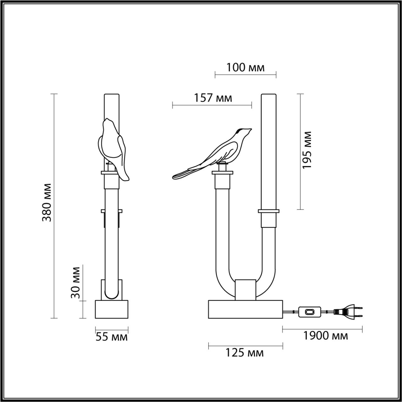 Лампа настольная ODEON LIGHT EXCLUSIVE LARK 5431/2TL