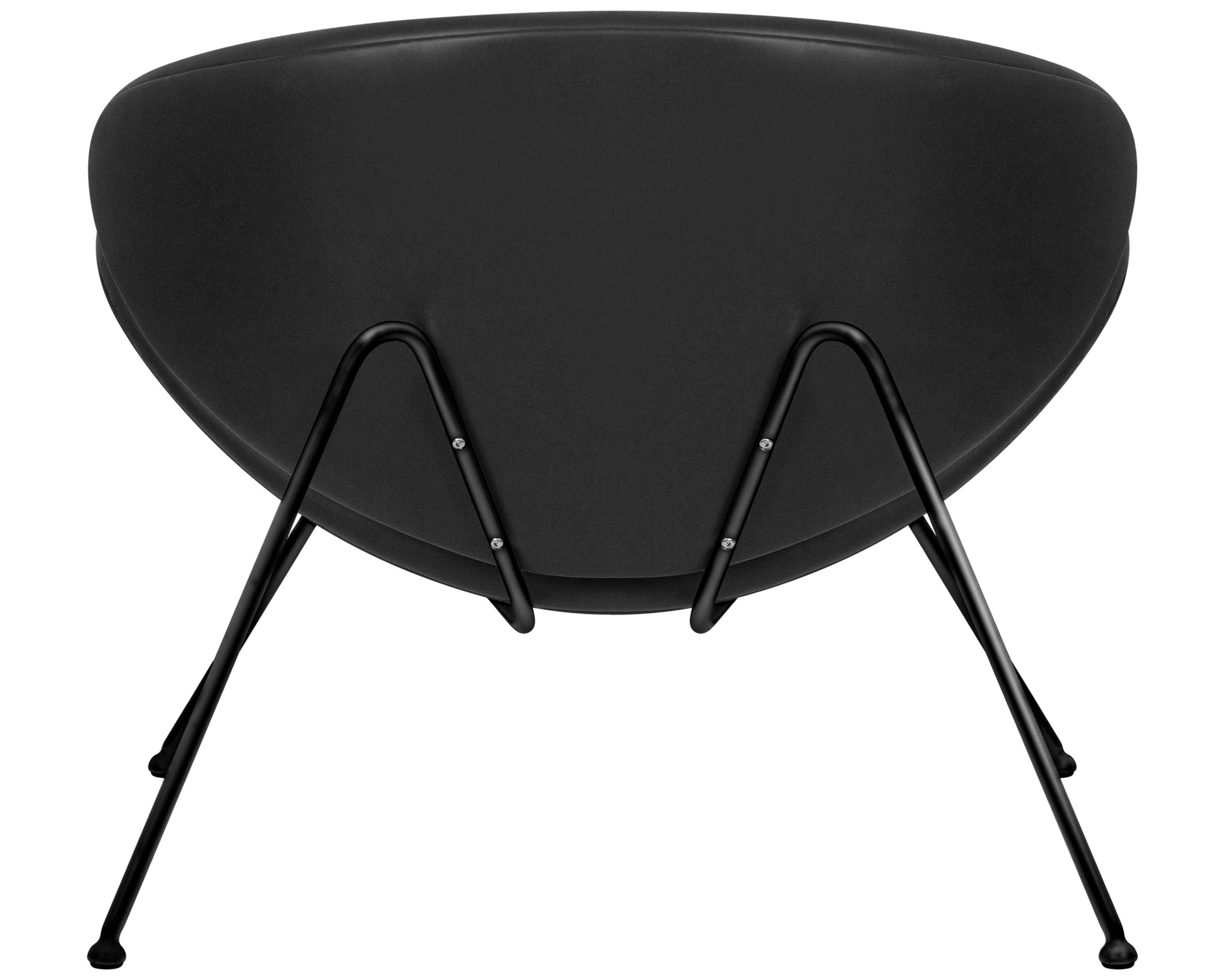 Кресло дизайнерское DOBRIN EMILY черный винил YP16, черное основания