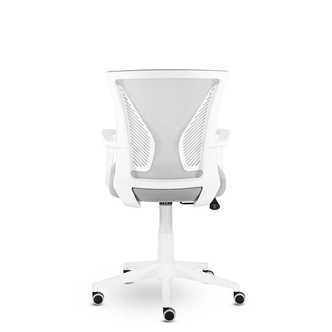Кресло компьютерное Энжел СН-800 белый пластик сетка серебристый