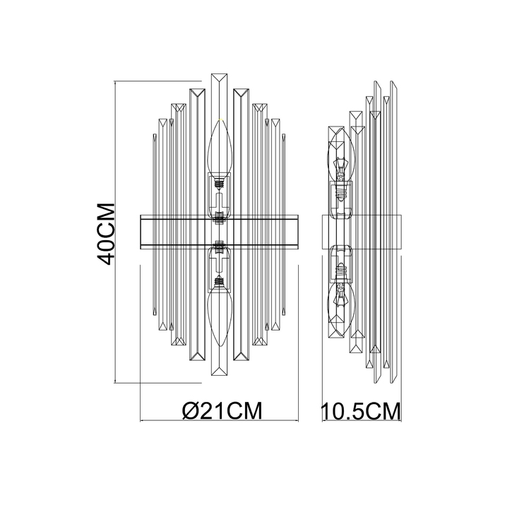 Бра ARTE LAMP FEDELTA A1068AP-2CC