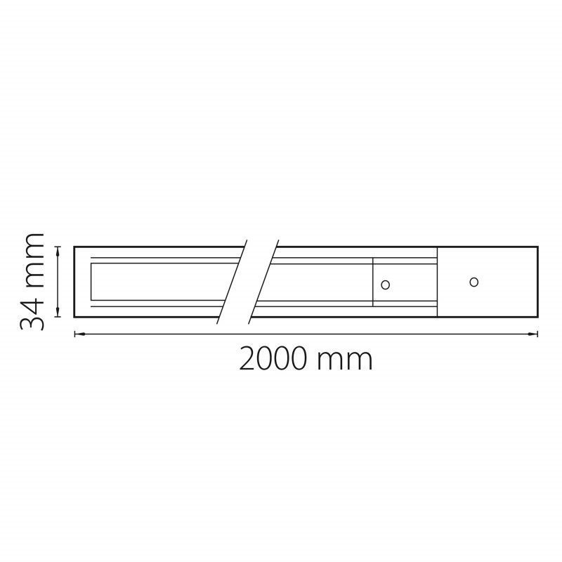 Шинопровод Lightstar Track 1 black 502028