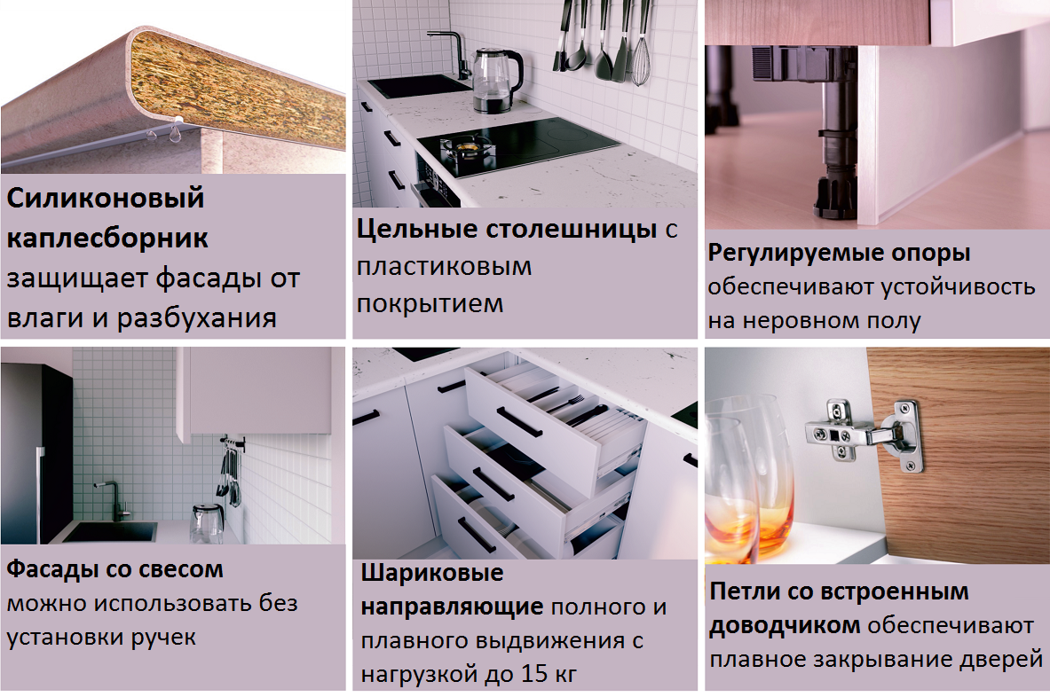 Кухонный гарнитур Смоки 2400 Sanvut МДФ высокий верхний шкаф 950 мм