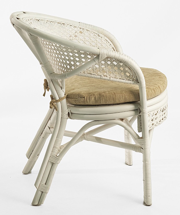 Комплект мебели из ротанга Пеланги 02 15 дуэт с овальным столом белый матовый