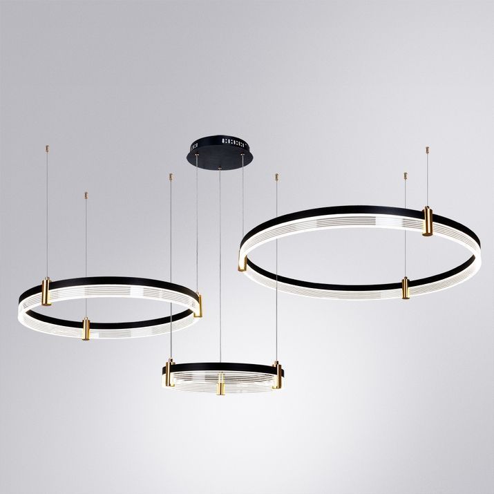 Светодиодная люстра Arte Lamp Mercury черный, прозрачный A2185SP-3BK