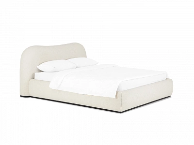 Двуспальная кровать Patti с подъемным механизмом букле белый 831397
