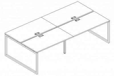 Рабочая станция 240x144x75 на металлокаркасе QUATTRO А4 4 173-2