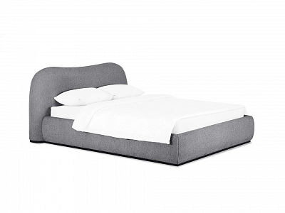 Двуспальная кровать Patti без подъемного механизма темно-серый 831402