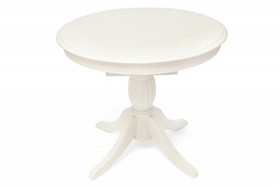 Круглый стол из дерева BEATRICE NEW белый