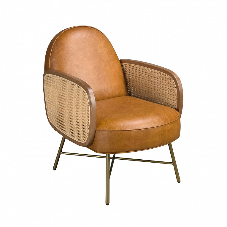 Коричневое кожаное кресло Angel Cerda 5162 299744
