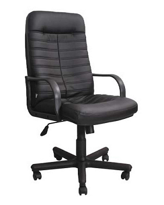 Кресло для руководителя Jordan PLN PU01 экокожа черный