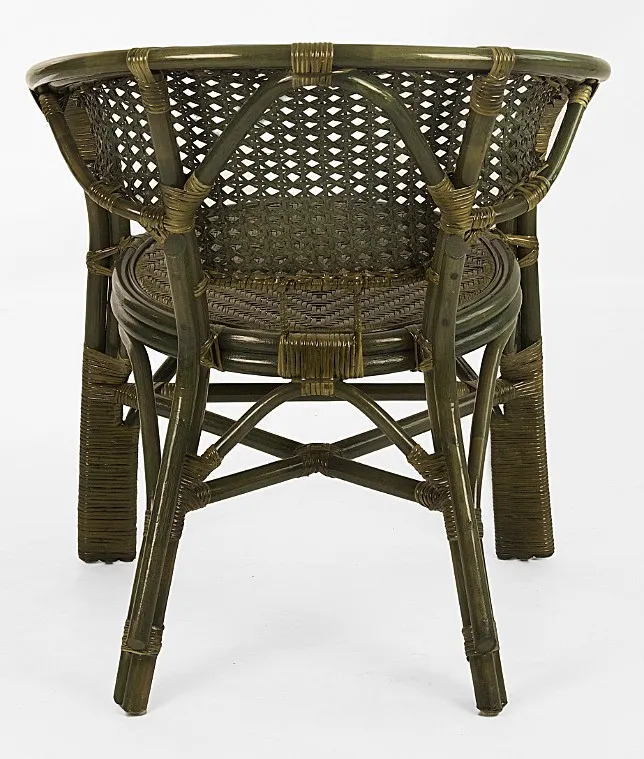 Комплект мебели из ротанга Пеланги 02 15 дуэт с овальным столом олива