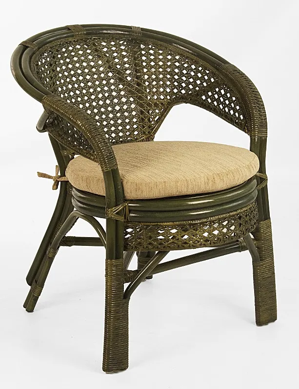 Комплект мебели из ротанга Пеланги 02 15 дуэт с овальным столом олива